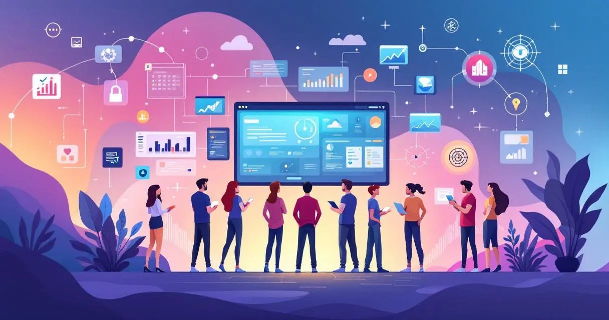 **Alt text:** Person building a personal brand online using a laptop and social media icons surrounding them.